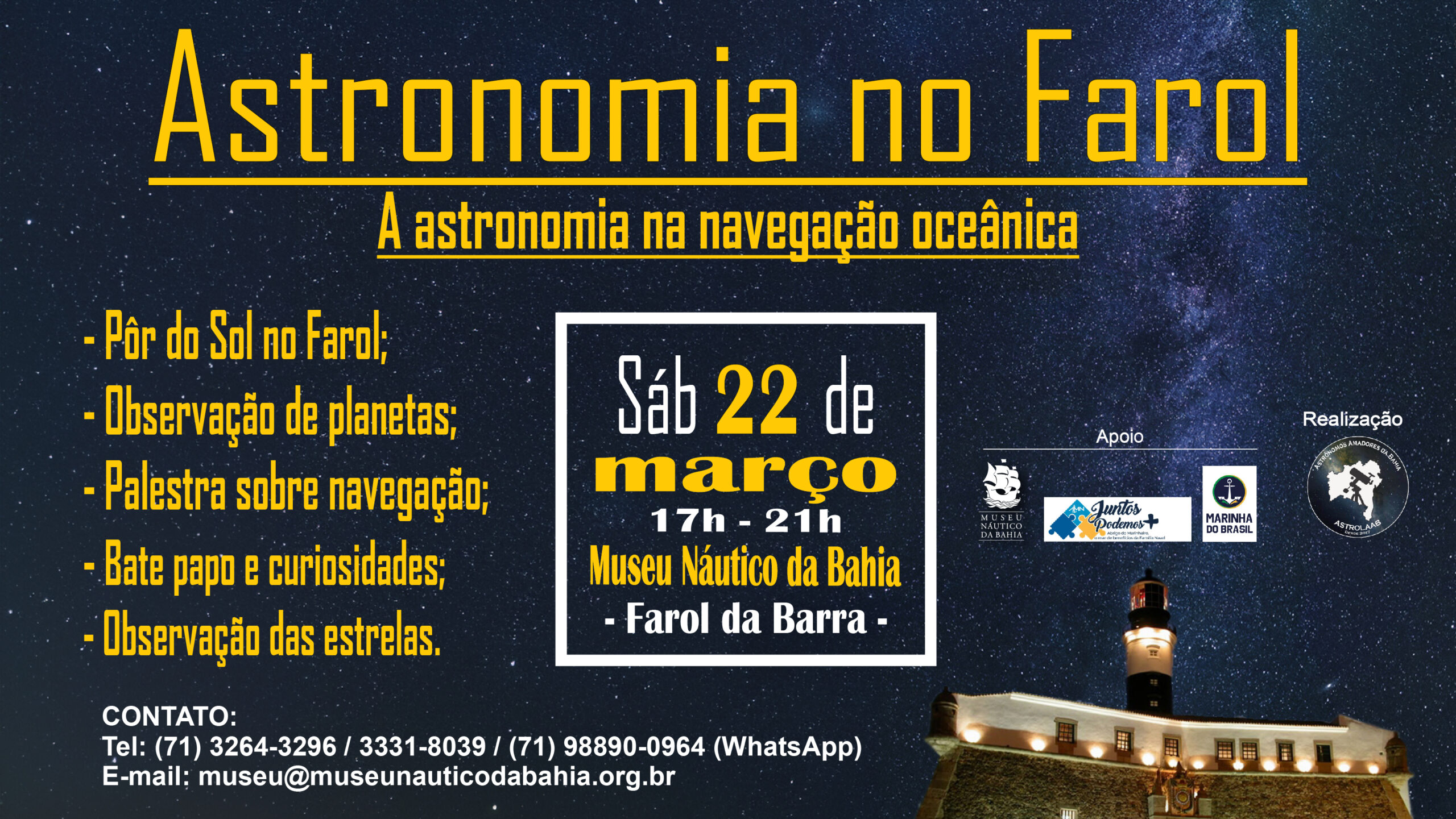 Astronomia no Farol – 22 de Março 25