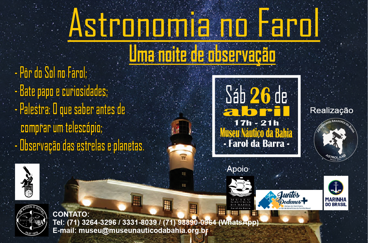 Astronomia no Farol – 26 DE ABRIL 25