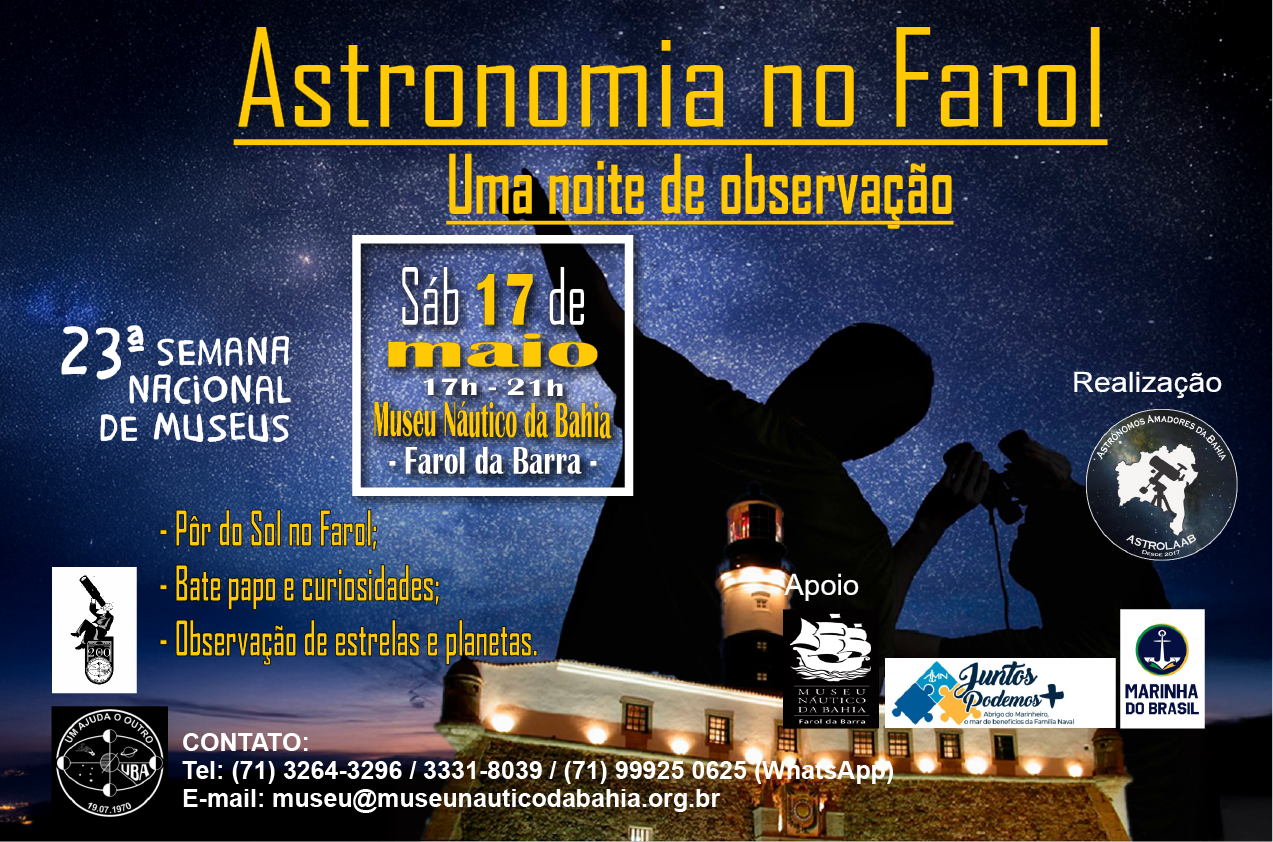 Astronomia no Farol – 17 DE maio 25
